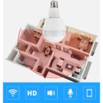 V380 PRO 2MP / 3MP 360 Degree Panoramic Fisheye Lamp Bulb Wireless CCTV Smart IP Camera - Image 6