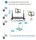 Eseecloud 4Ch 5MP / 3MP Wireless PTZ CCTV Camera Kit + 10CH Wireless NVR - Image 3