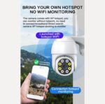 Eseecloud / iPPro 5MP / 3MP PTZ Dual Band 2.4G/5G Wifi Outdoor IP CCTV Camera - 2 Way Audio, 360 Rotation, Motion Tracking - Image 3