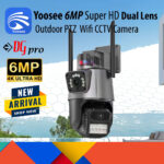 YOOSEE 6MP Dual Lens Weatherproof Outdoor PTZ Wireless Wifi Smart IP CCTV Camera