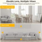 Yoosee 8MP Dual Lens / Double Screen Indoor PTZ 360 Rotatable Wireless Wifi Smart IP CCTV Camera - Image 2