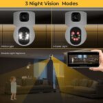 Yoosee 8MP Dual Lens / Double Screen Indoor PTZ 360 Rotatable Wireless Wifi Smart IP CCTV Camera - Image 4
