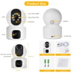 Yoosee 8MP Dual Lens / Double Screen Indoor PTZ 360 Rotatable Wireless Wifi Smart IP CCTV Camera - Image 6