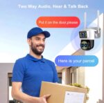 YOOSEE 6MP 3 Lens Dual Screen 10x Optical Zoom Outdoor PTZ Wireless Wifi CCTV Camera - Image 5