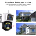 YOOSEE 6MP 3 Lens Dual Screen 10x Optical Zoom Outdoor PTZ Wireless Wifi CCTV Camera - Image 7