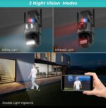 YOOSEE 6MP Dual Lens Weatherproof Outdoor PTZ Wireless Wifi Smart IP CCTV Camera - Image 2