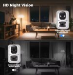 Yoosee 8MP Dual Lens / Dual Screens Indoor PTZ Wireless Wifi Smart IP CCTV Camera - Image 7