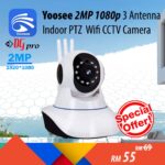 YOOSEE 2MP 1080p Full HD Indoor Wireless Wifi Pant/Tilt CCTV Camera - With Lan Port